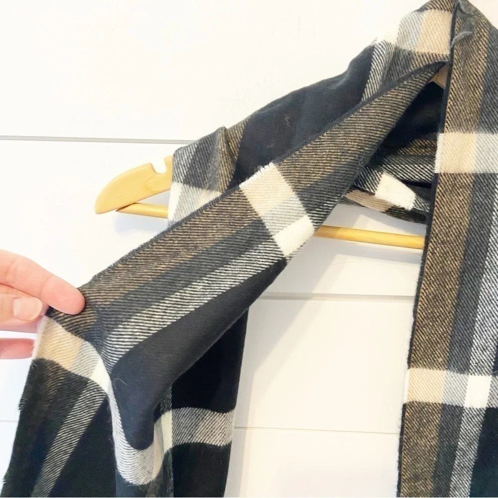 100% Cashmere Plaid Scarf Made in Scotland One Size